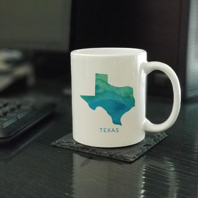 Texas Aqua Blue Water Ceramic Mug Image 1