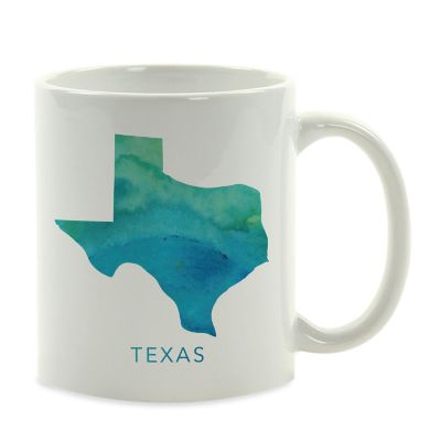 Texas Aqua Blue Water Ceramic Mug Image 2