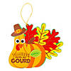 Thankful Turkey Sign with Leaves Craft Kit - Makes 12 Image 1