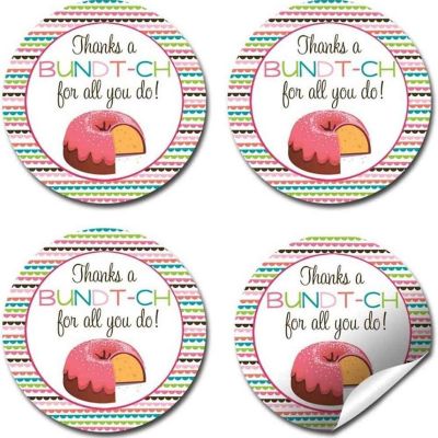 Thanks A Bundt-ch Volunteer Appreciation Envelope Seals 40pc. Image 1