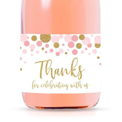 Thanks Celebrating Pink Confetti Image 1