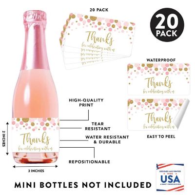 Thanks Celebrating Pink Confetti Image 1