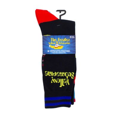 The Beatles Socks Help Yellow Submarine 3 Pack Image 2