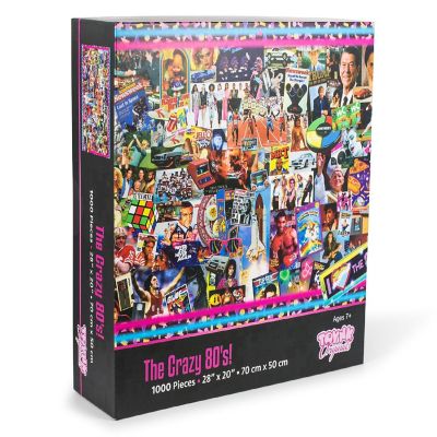 The Crazy 80's! Retro Puzzle For Adults And Kids  1000 Piece Jigsaw Puzzle Image 1