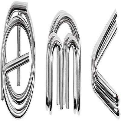 The Einstein Collection E=Mc2 Metal Brain Teaser Puzzle Set  3 Pieces Image 1