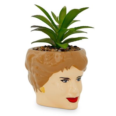 The Golden Girls Blanche 3-Inch Ceramic Mini Planter With Artificial Succulent Image 1
