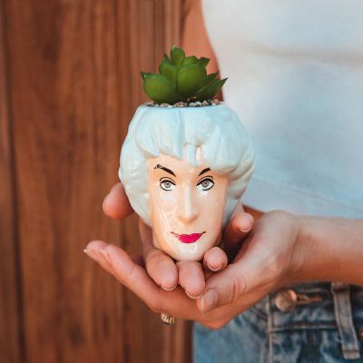 The Golden Girls Dorothy 3-Inch Ceramic Mini Planter With Artificial Succulent Image 2