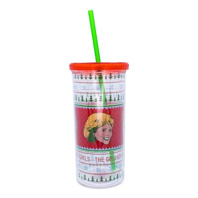 The Golden Girls Holiday Sweater Carnival Cup With Lid and Straw Image 1