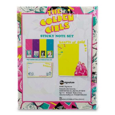 The Golden Girls Retro Fashion Pattern Sticky Note and Tab Box Set Image 1