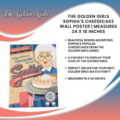 The Golden Girls Sophia&#8217;s Cheesecake Wall Poster  Measures 24 x 18 Inches Image 1