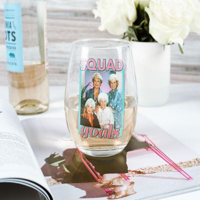 The Golden Girls "Squad Goals" Stemless Glass  Holds 20 Ounces Image 1
