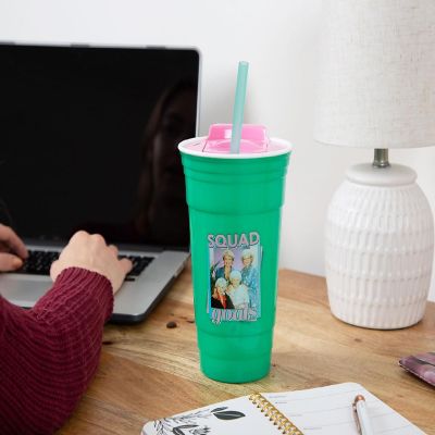 The Golden Girls "Squad Goals" Tumbler with Lid and Straw  Holds 32 Ounces Image 1