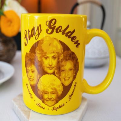 The Golden Girls "Stay Golden" Gold Ceramic Coffee Mug  Holds 20 Ounces Image 2