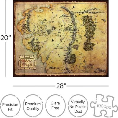 The Hobbit Map 1000 Piece Jigsaw Puzzle Image 1