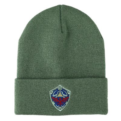 The Legend Of Zelda Hylian Shield Green Cuff Beanie Image 1