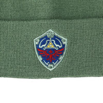 The Legend Of Zelda Hylian Shield Green Cuff Beanie Image 1