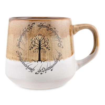 The Lord Of The Rings Elven Text Tapered Ceramic Pottery Mug  Holds 18 Ounces Image 1