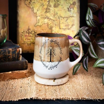 The Lord Of The Rings Elven Text Tapered Ceramic Pottery Mug  Holds 18 Ounces Image 2