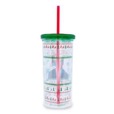 The Office "Christmas Is Cancelled" Carnival Cup With Lid and Straw  Holds 20 Ounces Image 1