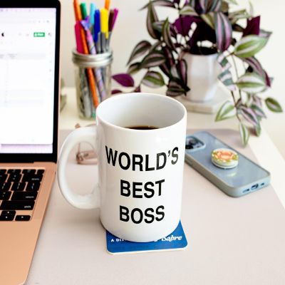 The Office Dunder Mifflin "World's Best Boss" Ceramic Mug  Holds 20 Ounces Image 2