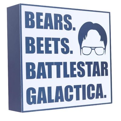 The Office Dwight 6 x 6 Inch Wood Box Sign Image 1