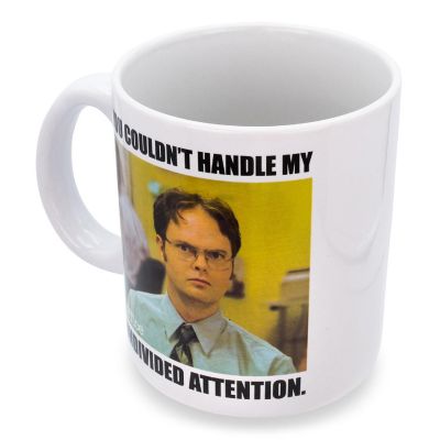The Office Dwight Schrute "Undivided Attention" Ceramic Mug  Holds 20 Ounces Image 1