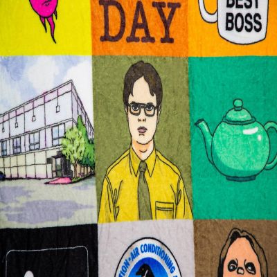 The Office Sticker Bomb Quilt Fleece Throw Blanket  45 x 60 Inches Image 3