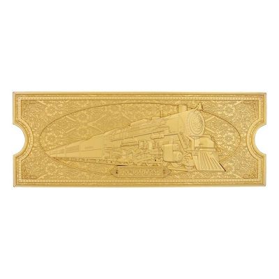 The Polar Express 24k Gold Plated Train Ticket Image 1