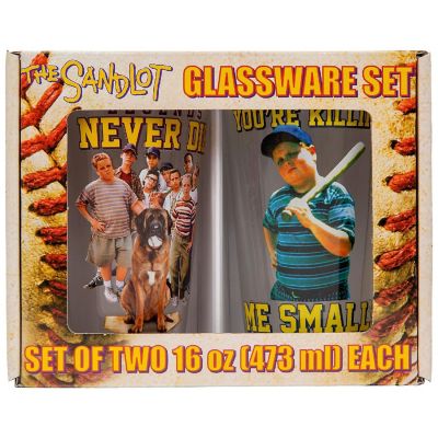 The Sandlot Legends and Smalls 16-Ounce Pint Glasses  Set of 2 Image 1