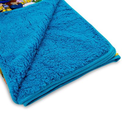 The Simpsons Oversized Fleece Sherpa Throw Blanket  49 x 72 Inches Image 1