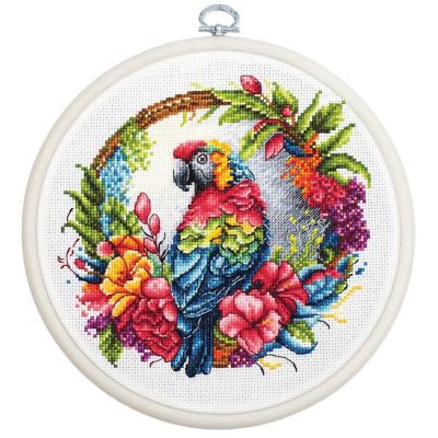 The Tropical Parrot BC201L Luca-S Counted Cross-Stitch Kit Image 1