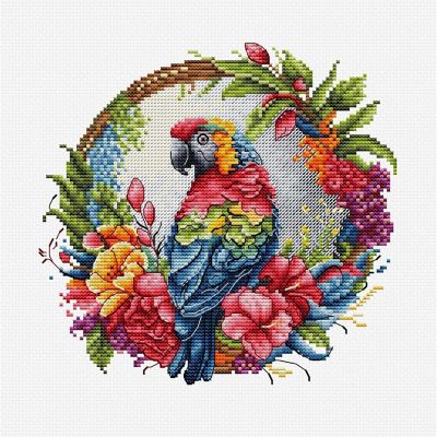 The Tropical Parrot BC201L Luca-S Counted Cross-Stitch Kit Image 3