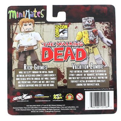 The Walking Dead Exclusive Minimates 2 Pack - Rick Grimes & Walker Image 1