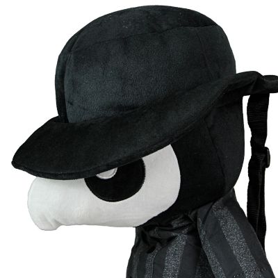 Things2Die4 Creepy Cute Plague Doctor Plushie Backpack Black Polyester Halloween Fashion Day Bag Image 2