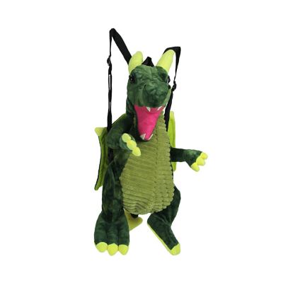 Things2Die4 Magical Furry Plush Green Dragon Mini Backpack Image 1