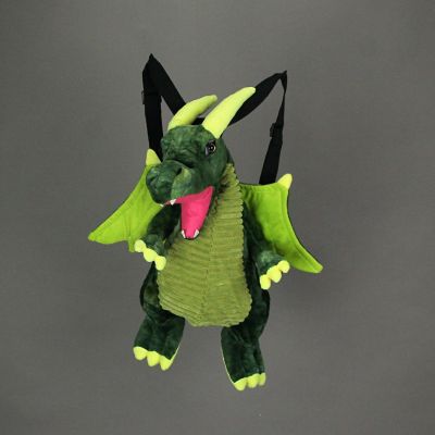 Things2Die4 Magical Furry Plush Green Dragon Mini Backpack Image 3