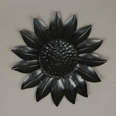 Things2Die4 Set of 2 Hand Painted Metal Sunflower Wall Sculptures 10, 18 Inches Image 3