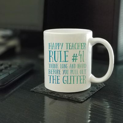 Think Before Using Glitter Ceramic Mug Image 1