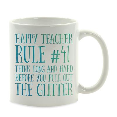 Think Before Using Glitter Ceramic Mug Image 2