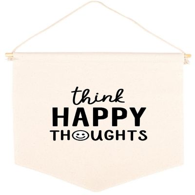 Think Happy Thoughts Banner 11x14in Image 1