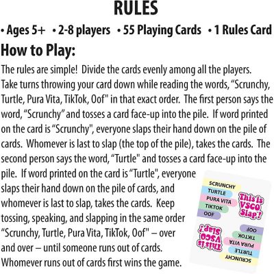 This is VSCO Slap Card Game  Quick &amp; Fun Party Game Image 3