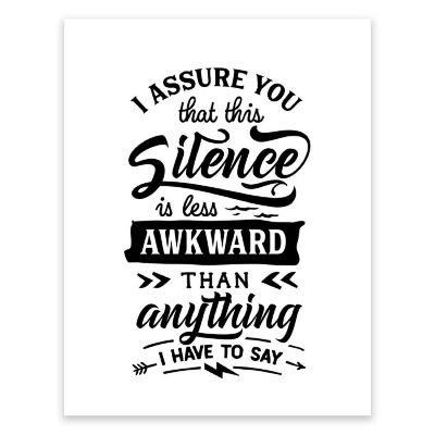 This Silence Is Awkward 8.5x11in 1-Pack Image 1