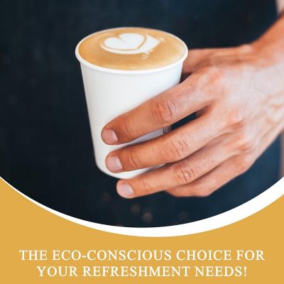 Three Leaf 8 Oz. Disposable Paper Cold Cups, (White) 1000 Ct. Image 1