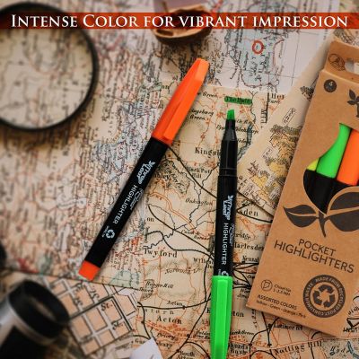 Three Leaf Highlighter 4 Pack , Assorted  , Chisel Tip, Pack of 72 Image 3