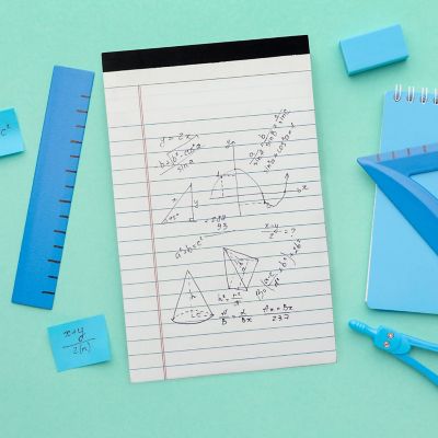 Three Leaf Writing Pad 5 X 8 Inch,50 Sheets , 2 Pack, Pack of 48 Image 1