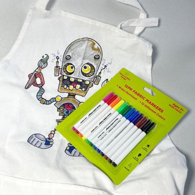 Three Little Twigs: 12Pk Fabric Markers &amp; Canvas Apron Image 1