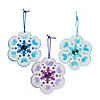 Thumbprint Snowflake Christmas Ornament Craft Kit - Makes 12 Image 1