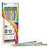 Ticonderoga Pencils, #2 Soft, Neon Stripes, Presharpened, 10 Per Pack, 6 Packs Image 1