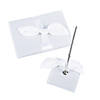 Tied Bow Wedding Guest Book & Pen Set - 2 Pc. Image 1