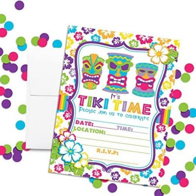 Tiki Time Invitations 40pc. by AmandaCreation Image 1
